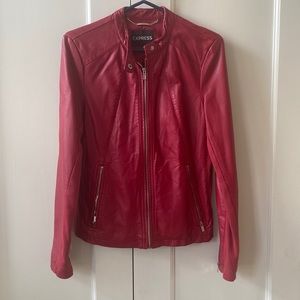 Red Express Vegan Leather Jacket